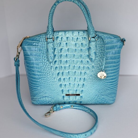Brahim Duxbury Satchel in Tropic Blue Melbourne - Picture 2 of 7